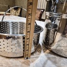 All Clad Stanless Steel Pasta Insert & Colander 9.5” T X 10.75 D & 4” T X 10.5” — photo 7