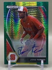 2021 Prizm Draft Picks Jose Torres Auto Hyper Green & Yellow - NC State Wolfpack