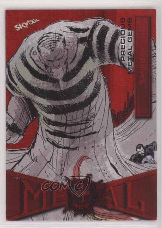 2022 Upper Deck Marvel Metal Universe Spider-Man PMG Red 11/100 Sandman #70 g1z