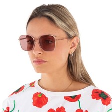 Calvin Klein Burgundy Square Ladies Sunglasses CK23100S 108 56 CK23100S 108 56