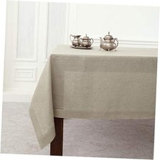 Linen Tablecloth for Rectangle Tables 60 132" x 60" Rectangular 04: Natural