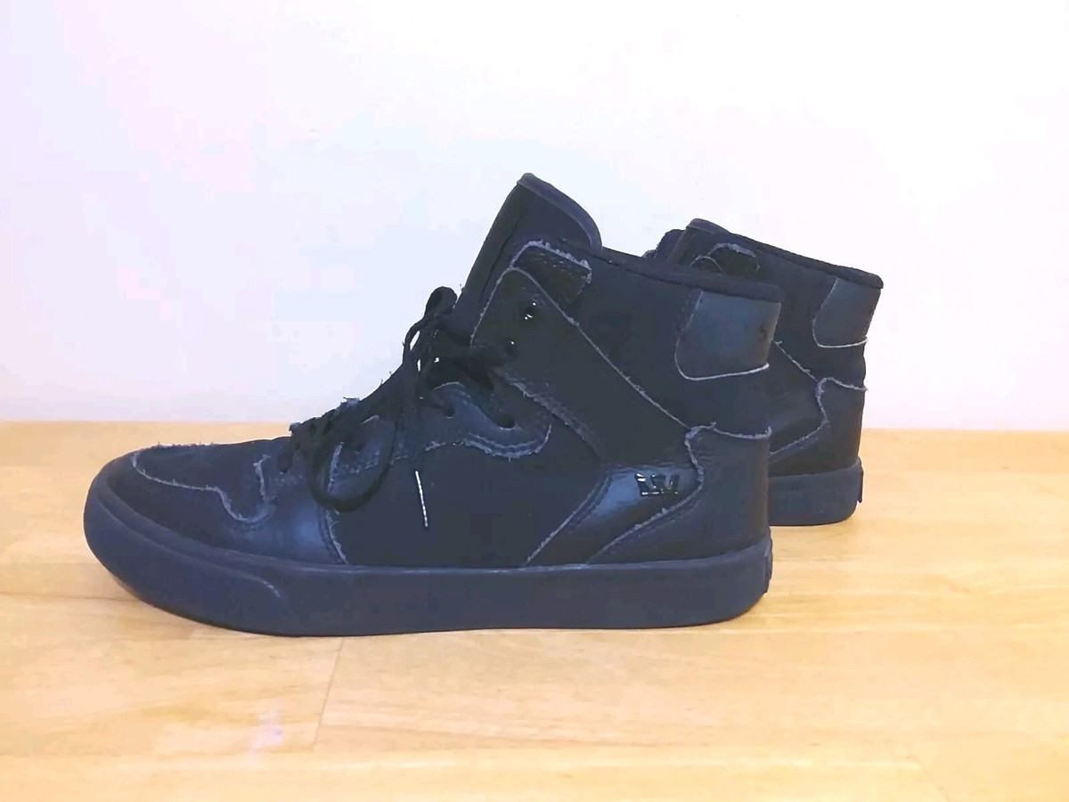 Supra Vaider Suprastorm Technology Black High-Top Skate Shoe Kids