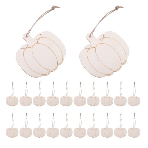 30 piezas suministros para bricolaje adornos de madera en blanco decoración de fiesta de otoño - Imagen 9 de 20