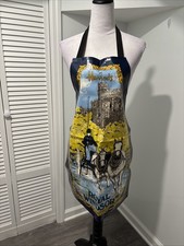 Raro grembiule vintage Harrods London Royal Windsor PVC impermeabile souvenir