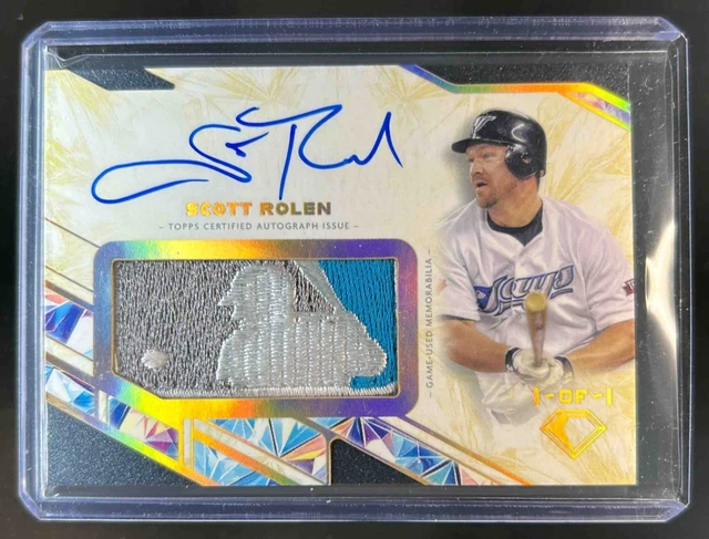 2025 Topps Diamond Icons Scott Rolen Relic Auto Logo MLB Patch Gold #1/1