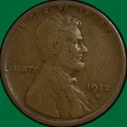 1912-S Lincoln Wheat Cent Very Good VG Coin #43450