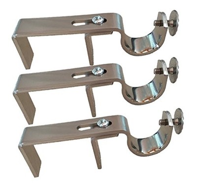 NONO Bracket - Outside Mounted Blinds Curtain Rod Bracket Attachment (Satin N...