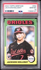 2024 Heritage 🔥JACKSON HOLLIDAY🔥 RC Flagship Rookie PSA 10 💎 Gem Mint