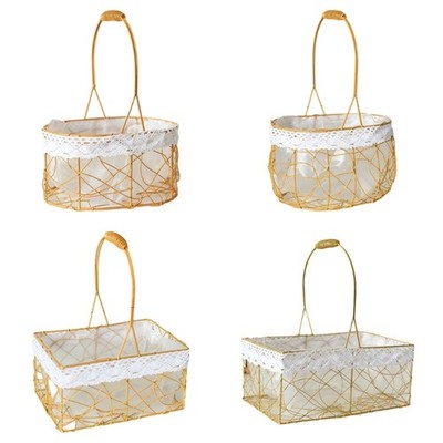 Practical Woven Storage Solution Handheld Baskets For Students And Homemakers