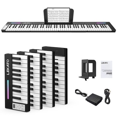LEKATO 88 Keys Digital Piano Portable Quadruple-purpose Electric Piano Keyboard