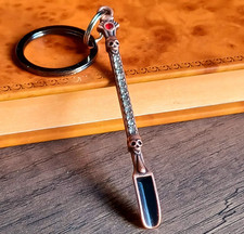 Mini Dark Bronze Shovel Keyring,  Novelty Party Spoon Keychain 🇬🇧🚚UK SELLER
