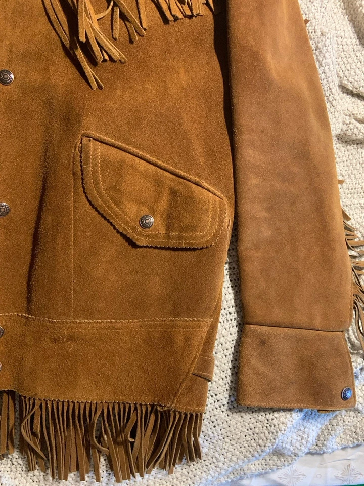 1985 Schott James Dean Collection Fringe Suede Jacket Sz 38! Pristine Condition! - Image 4 of 4