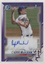 2021 Bowman Chrome Prospects Purple Refractor 210/250 Dylan MacLean Auto 0g4