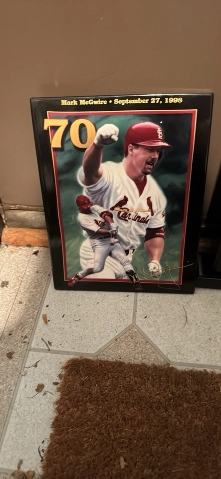 Juego de placas de jonrón Mark McGwire 70. Gran regalo de Navidad firmado en perfecto estado Foto 2 de 4