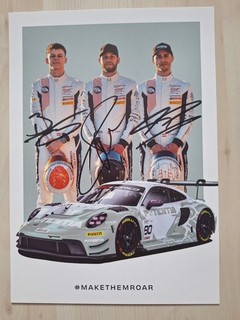 24h Spa 2026 Lionspeed GP Porsche mit original Unterschriften