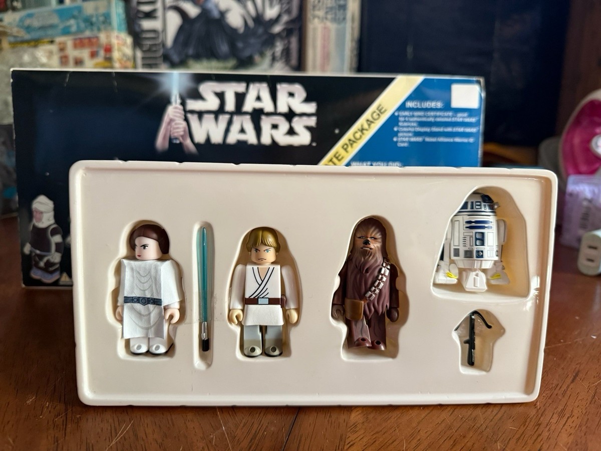 Star Wars Kubrick Unbreakable 2003 Set R2D2 Luke Leis Chew W/Early