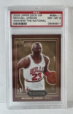 Upper Deck VIP 2006 National Michael Jordan /500 PSA 8 #NBA-1 Bulls
