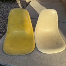 Vintage Eames Herman Miller Shell Fiberglass Chair Shell NO LEGS - Yellow Cream