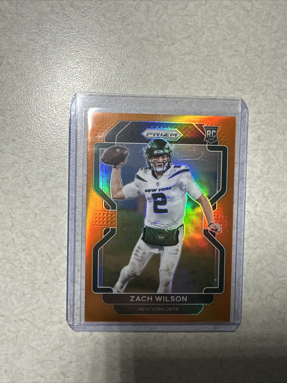 2021 Zach Wilson Prizm Rookie Orange Prizm /249 #332 (RC) - Miami Dolphins