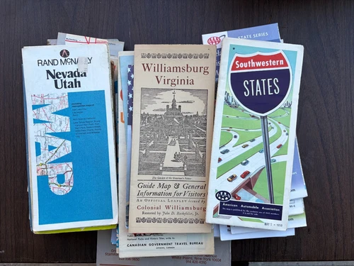 Vintage United States Road Maps Tourism Guides Lot Of 40 - product listing photo