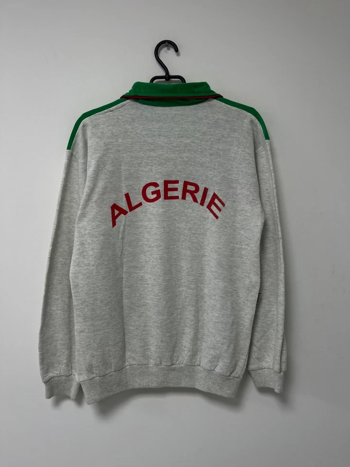 Jaqueta de futebol vintage anos 90 Argélia pista de futebol África Caltex masculina tamanho G - Imagem 3 de 4