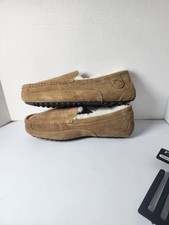 Fireside By Dearfoams Men's Melbourne Genuine Shearling Moccasin Slipper
