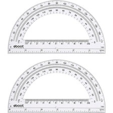 Clear Plastic 180 Degree Protractor 6 Inch Math Geometry Tool for School