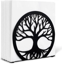 Black Standing Napkin Holder for Table Napkin Dispenser for Kitchen Dining Room