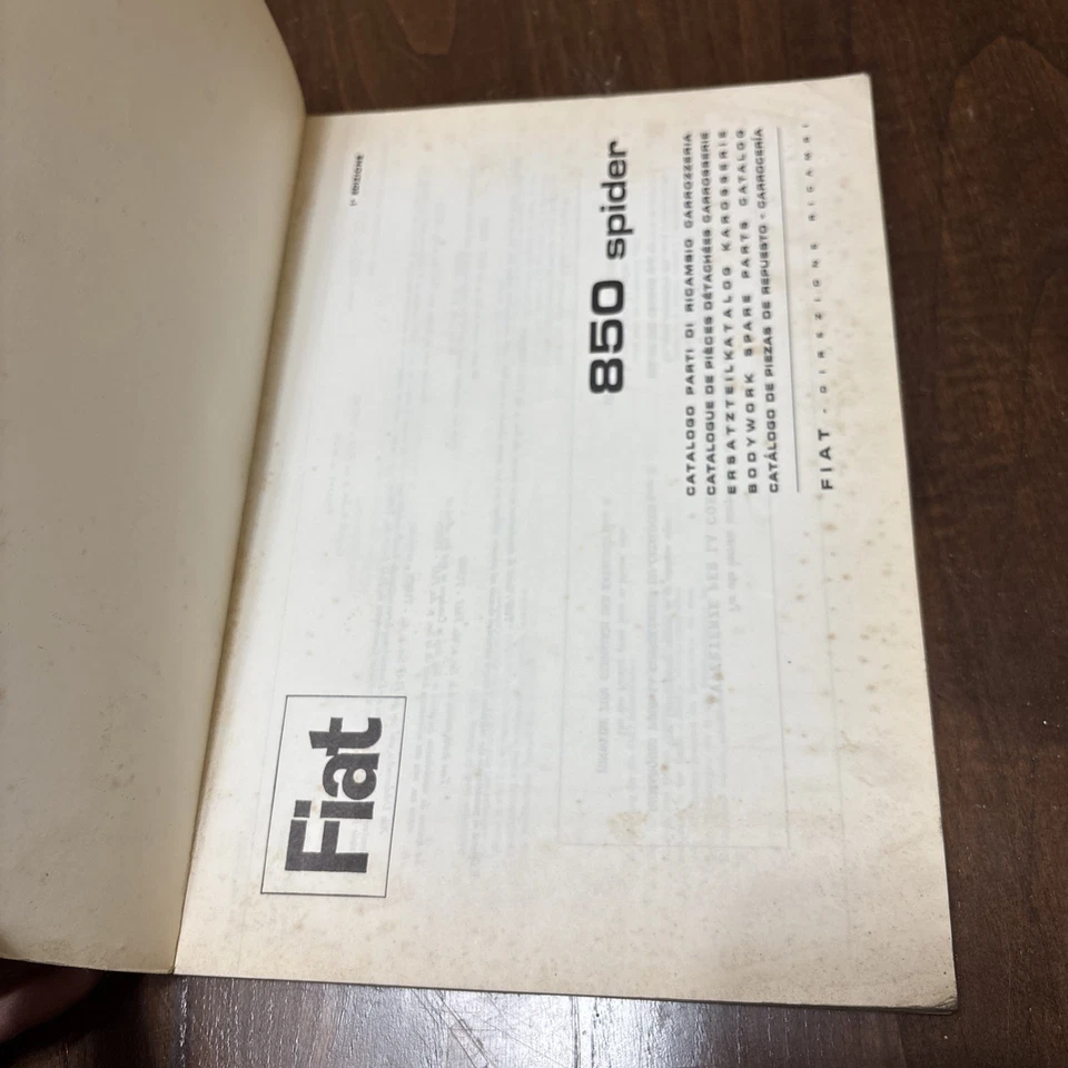 Fiat 850 Spider Catalogo Prima Edizione 1965 - Immagine 3 di 4