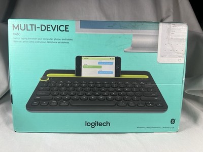 Logitech K480 Tenkeyless Bluetooth Membrane Multi device Keyboard Black New !!!!