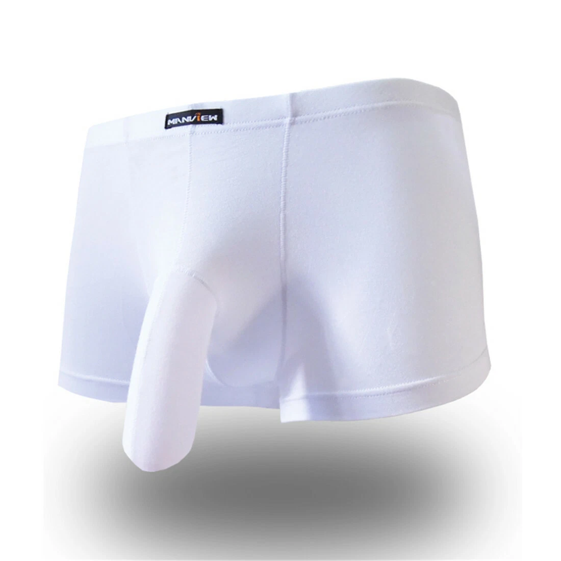 Mens Modal Cotton Long Cock Sheath Boxers Briefs/Trunks Underwear