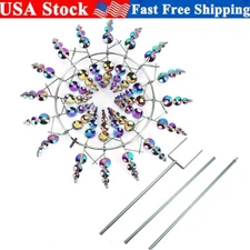 Magical Windmill Wind Powered Kinetic Metal And Sculpture Spinner Garden Unique