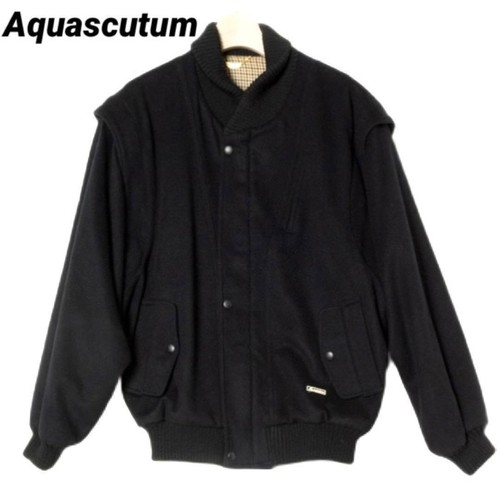 Aquascutum Wool Jacket Vest 2Way size-L Japan FedEx