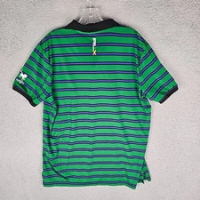 RLX Ralph Lauren Mens Large Striped Polo Shirt Embroidered Logo Golf