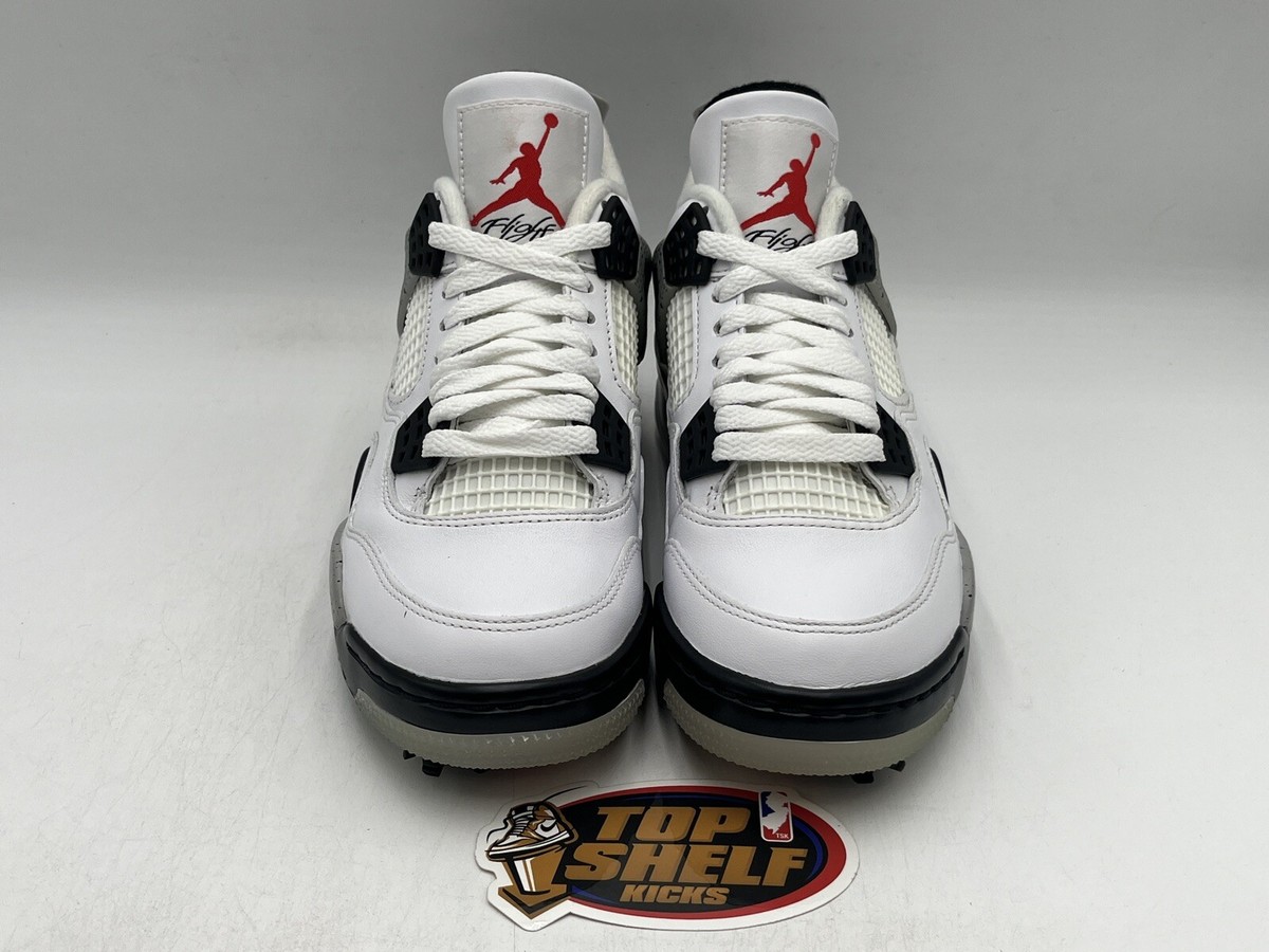 シューズ(男性用) NIKE GOLF AIR JORDAN 4 WHITE CEMENT 28.5 The Air Jordan 4 Golf Surfaces in White Cement | Hypebeast
