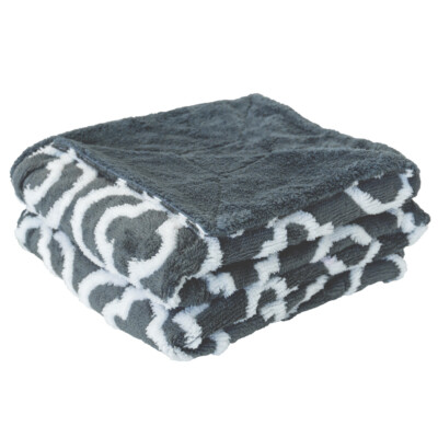 Jacquard Sherpa Throw Blanket Fleece Blanket Plush Soft Warm Fuzzy Reversible