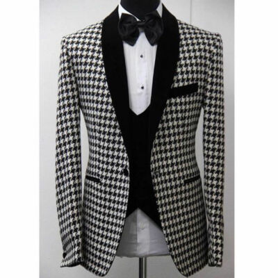 checkered tuxedo jacket