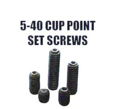 5-40 Cup Point Set Screws- Black Steel- 20 Pcs - 18 316 14 38 Or 12