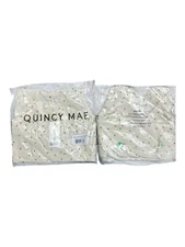 (2) Quincy Mae  Rib Top + Bottom Set Honey Dots 2-3Y