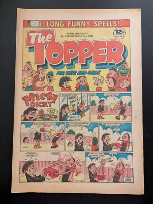 Topper Comic No 1496, October 3rd 1981, Tricky Dicky, Birthday Issue