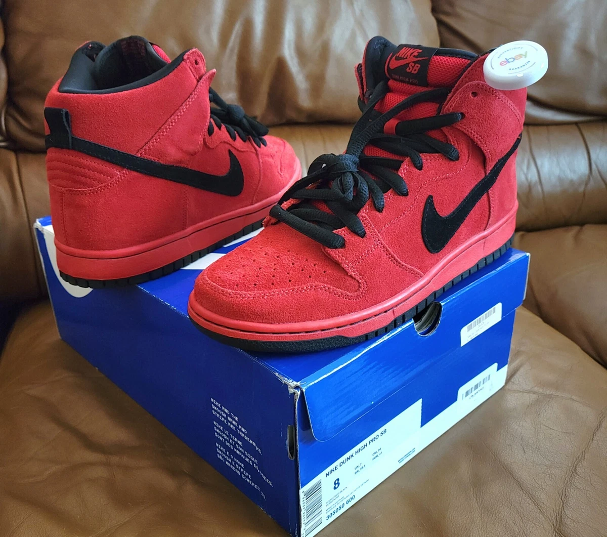 DS New Men's Nike SB Dunk High Pro Red Devil Size 8 (305050-600)