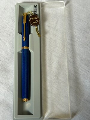 Parker 75 Lapis Lacquer Fountain Pen, 14K Fine Nib-NOS | eBay