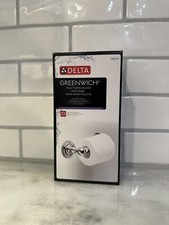 Delta Greenwich Pivoting Double Post Toilet Paper Holder Chrome Finish 138279