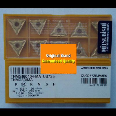 10 Plaquettes De Tournage Mitsubishi TNMG160404-MA UE6020 – Carbure, Pour Usinage Acier