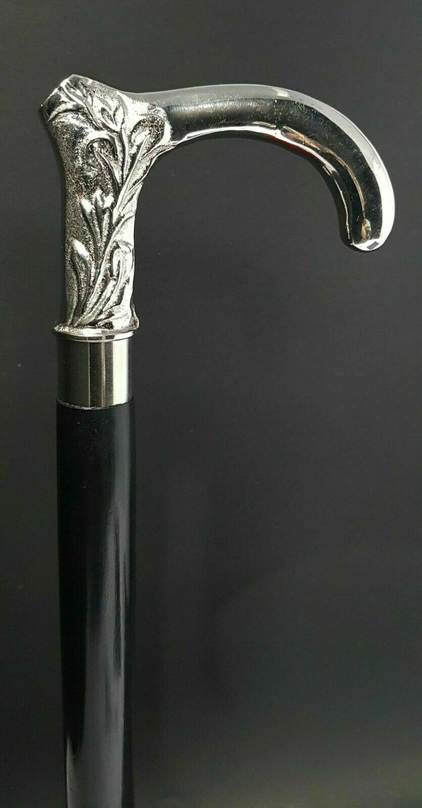 Nautical Brass Silver Head Solid Handle Victorian… - image 1