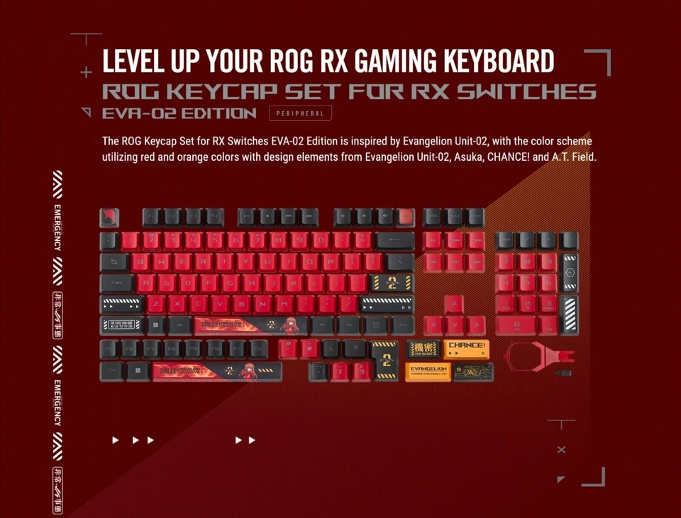 Original ASUS ROG Keycap Set For RX Switches EVA-02 Edition - Image 3 of 3