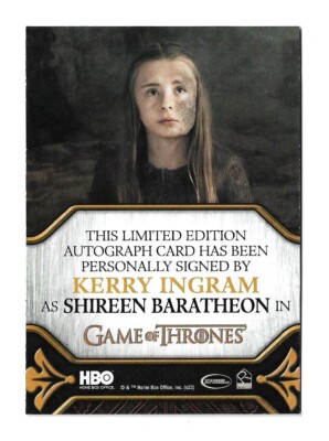 Game of Thrones Art & Images Legacy Autograph Kerry Ingram as