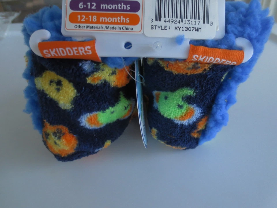 NEW boy *0-6* or *6-12* months SKIDDERS Booties Slippers Gripper Jungle Animals - Image 3 of 3