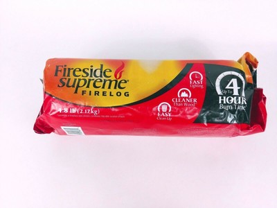 Fireside Supreme firelog starter log 4 Hour burn 4.8 lb ez cleanup fast  start up | eBay