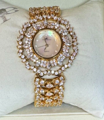 Adee Kaye Austrian Crystal Quartz Movement Watch (127W) | eBay display picture 1